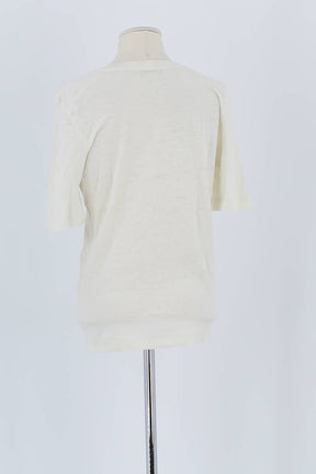 T-shirt Maje Blanc en Lin