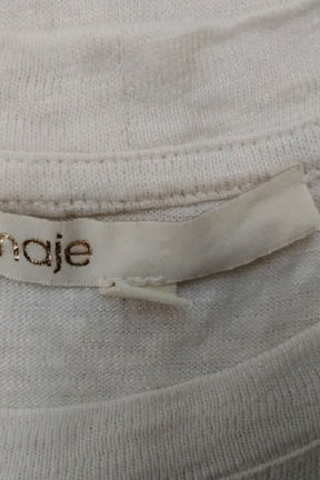 T-shirt Maje Blanc en Lin