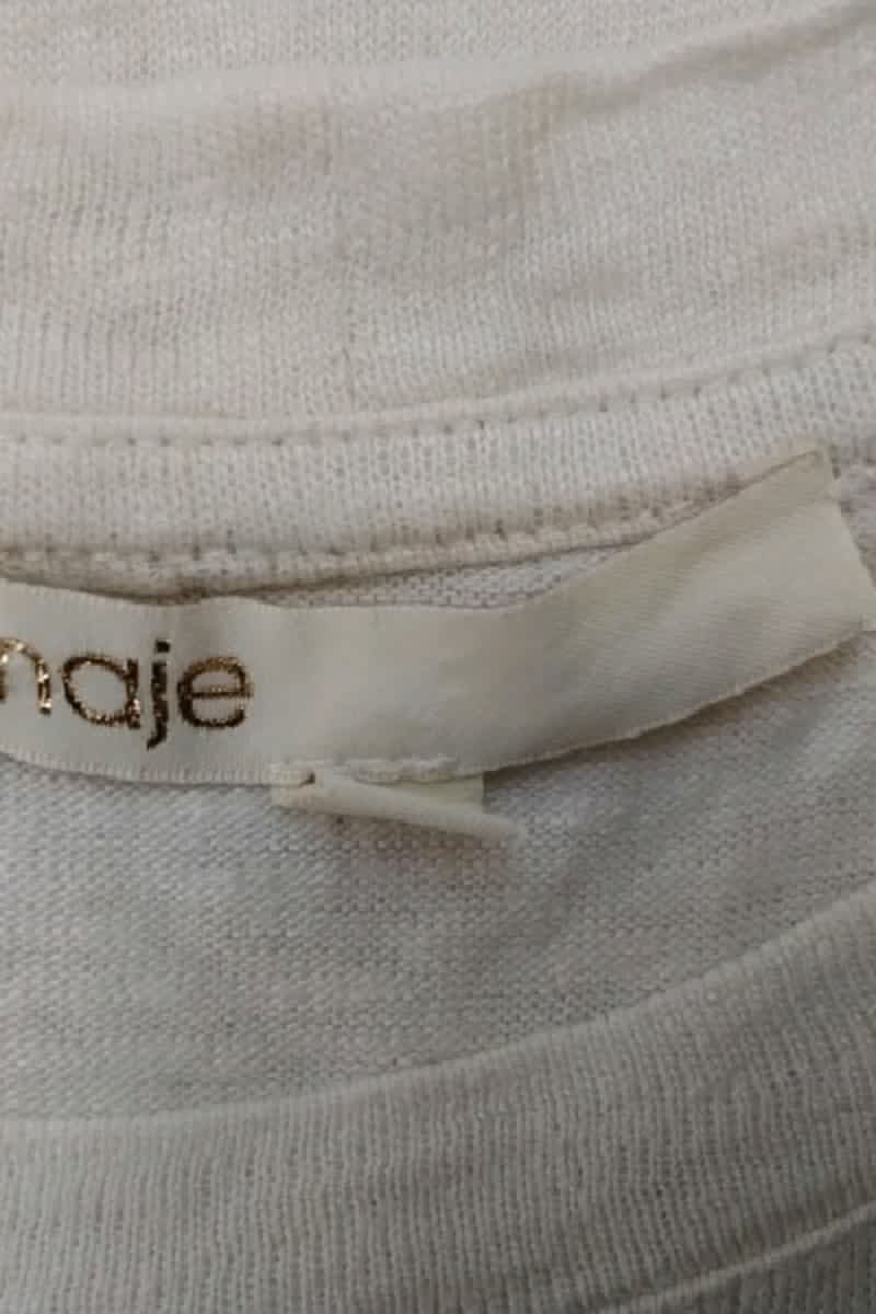T-shirt Maje Blanc en Lin