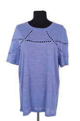 T-shirt Maje Bleu en Lin, taille L - Seconde Main