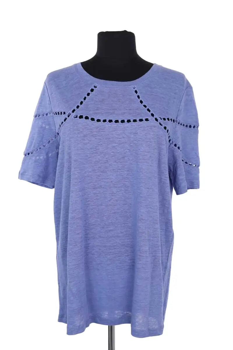T-shirt Maje Bleu en Lin, taille L - Seconde Main