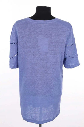 T-shirt Maje Bleu en Lin