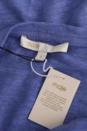 T-shirt Maje Bleu en Lin