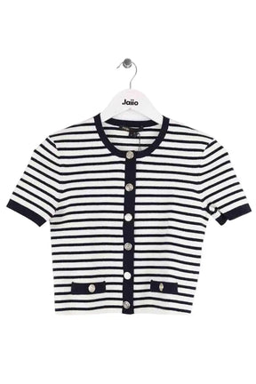 T-shirt Maje Marine en Coton, taille S - Seconde Main