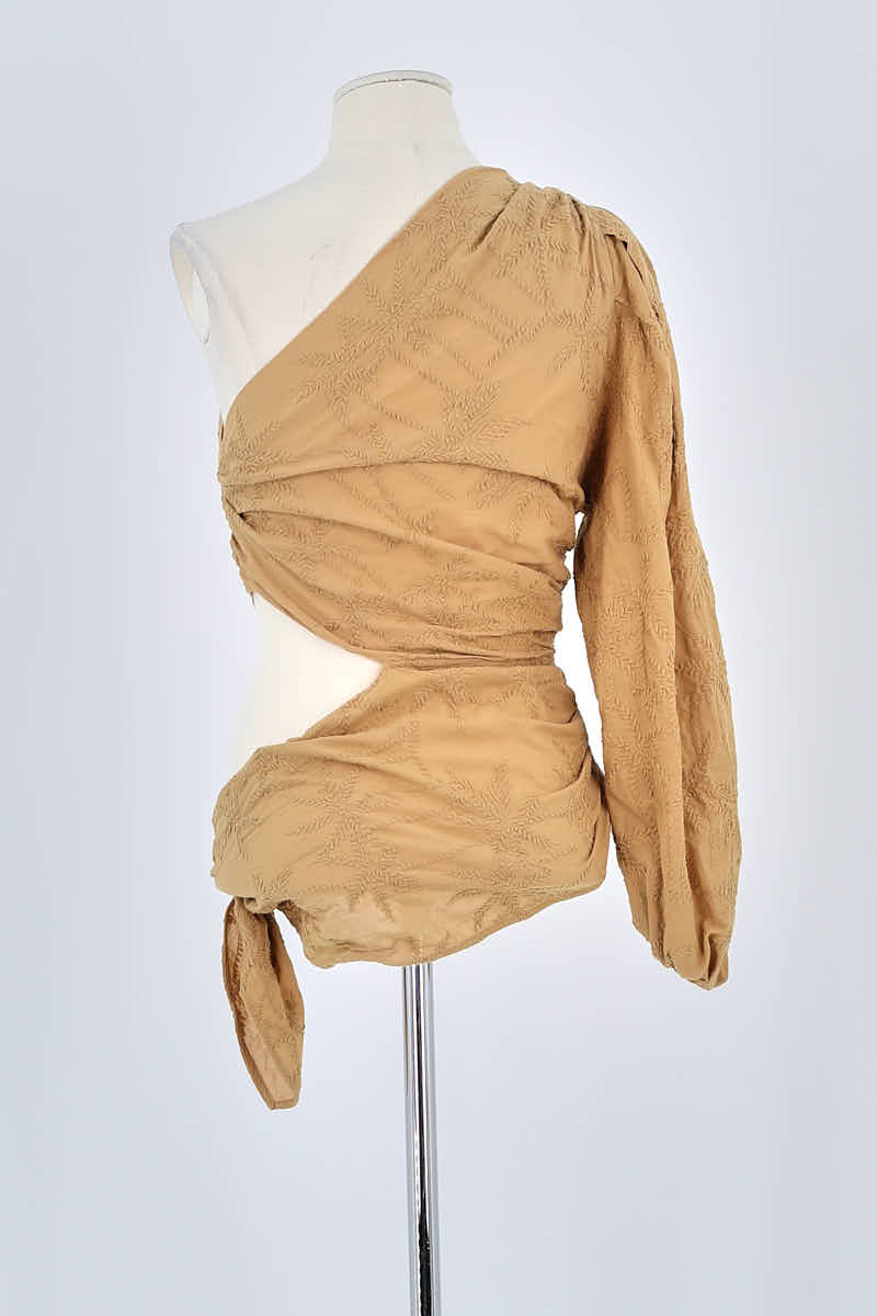 T-shirt Maje Marron en Coton