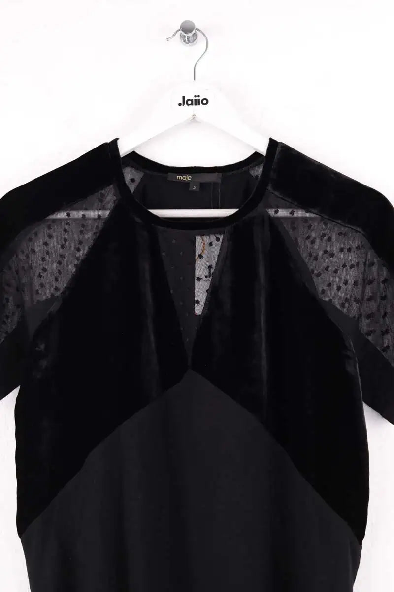 T-shirt Maje Noir en Coton