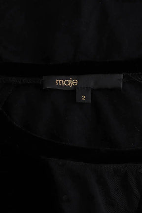 T-shirt Maje Noir en Coton