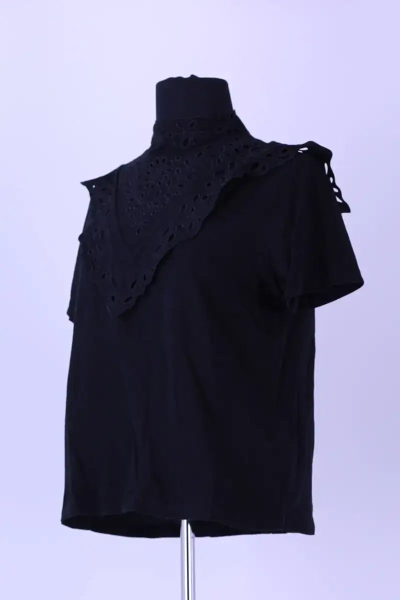 T-shirt Maje Noir en Coton
