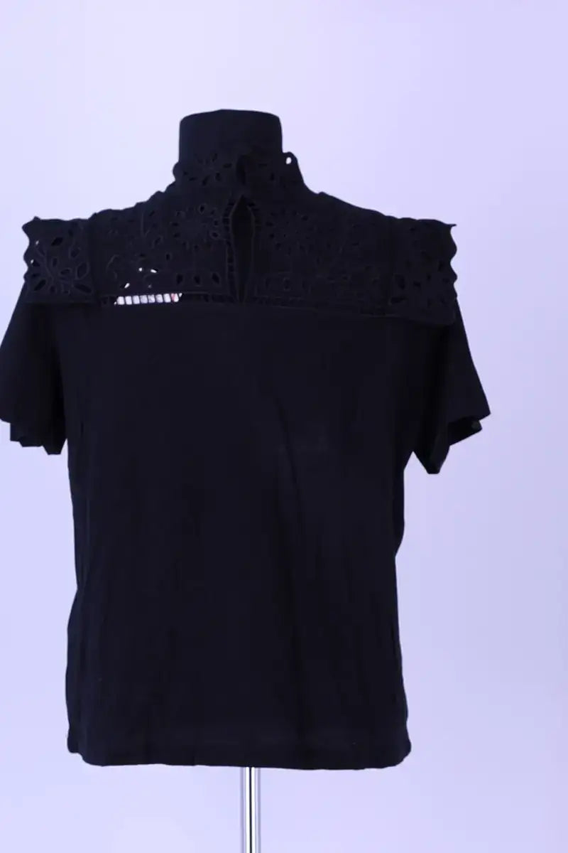 T-shirt Maje Noir en Coton