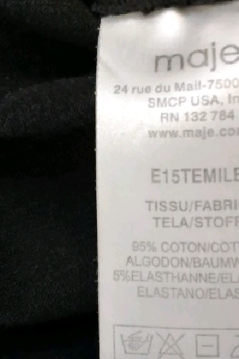T-shirt Maje Noir en Coton
