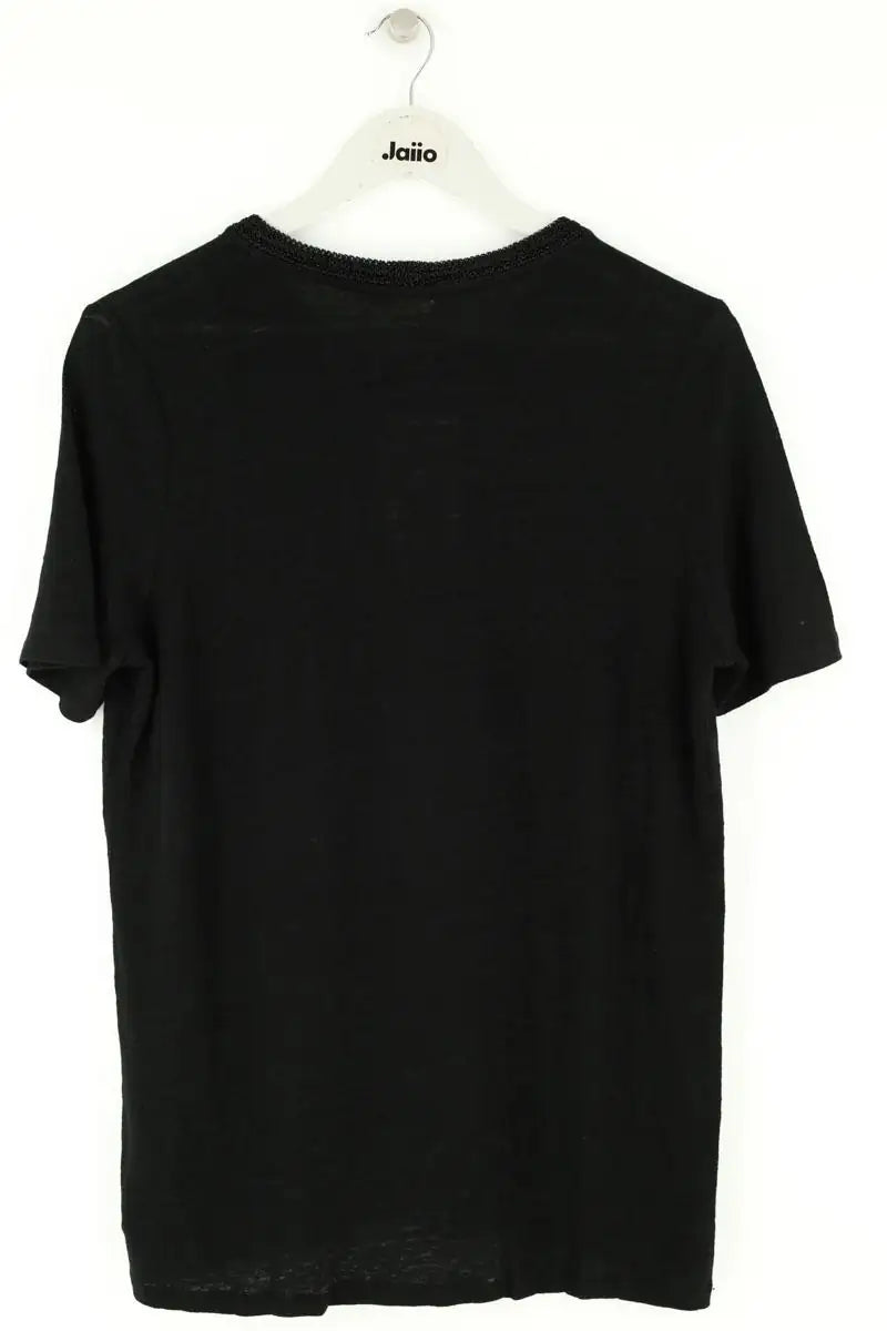 T-shirt Maje Noir en Lin