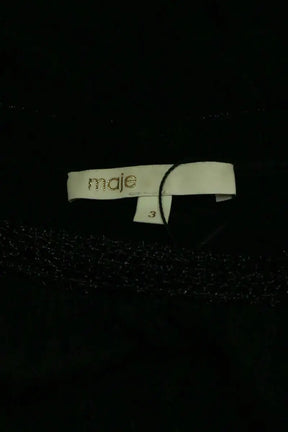 T-shirt Maje Noir en Lin