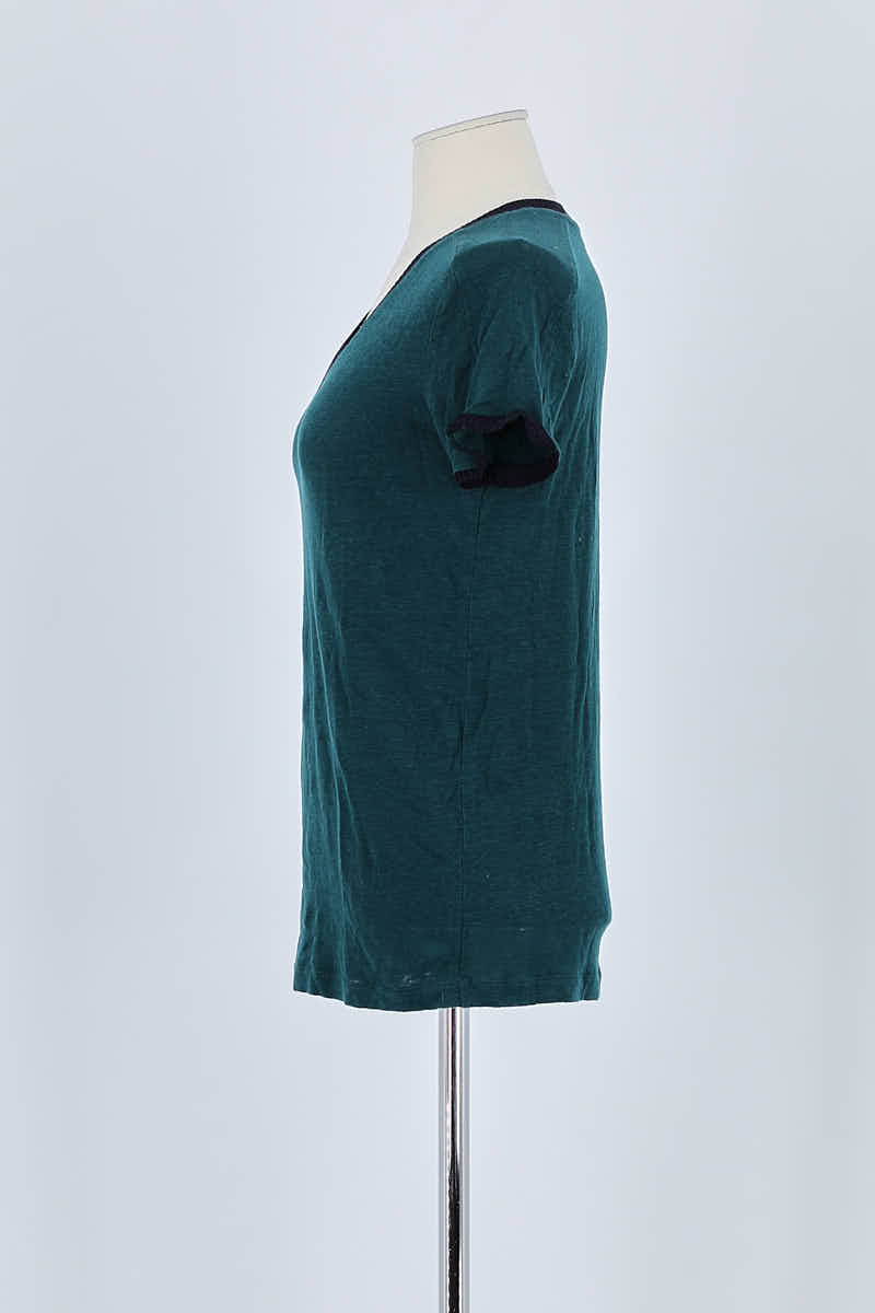 T-shirt Maje Vert en Coton