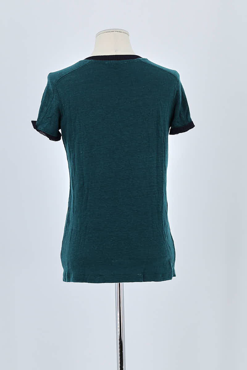 T-shirt Maje Vert en Coton