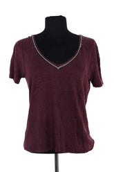 T-shirt Maje Violet en Coton, taille S - Seconde Main