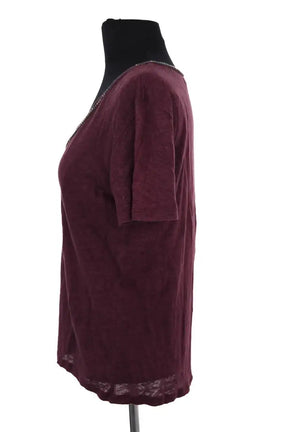 T-shirt Maje Violet en Coton