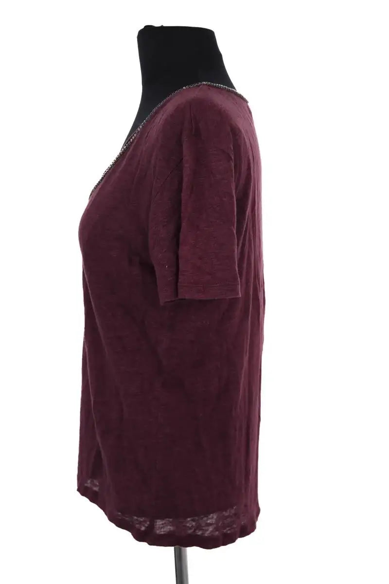T-shirt Maje Violet en Coton