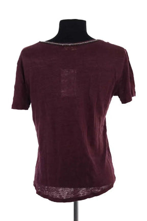 T-shirt Maje Violet en Coton