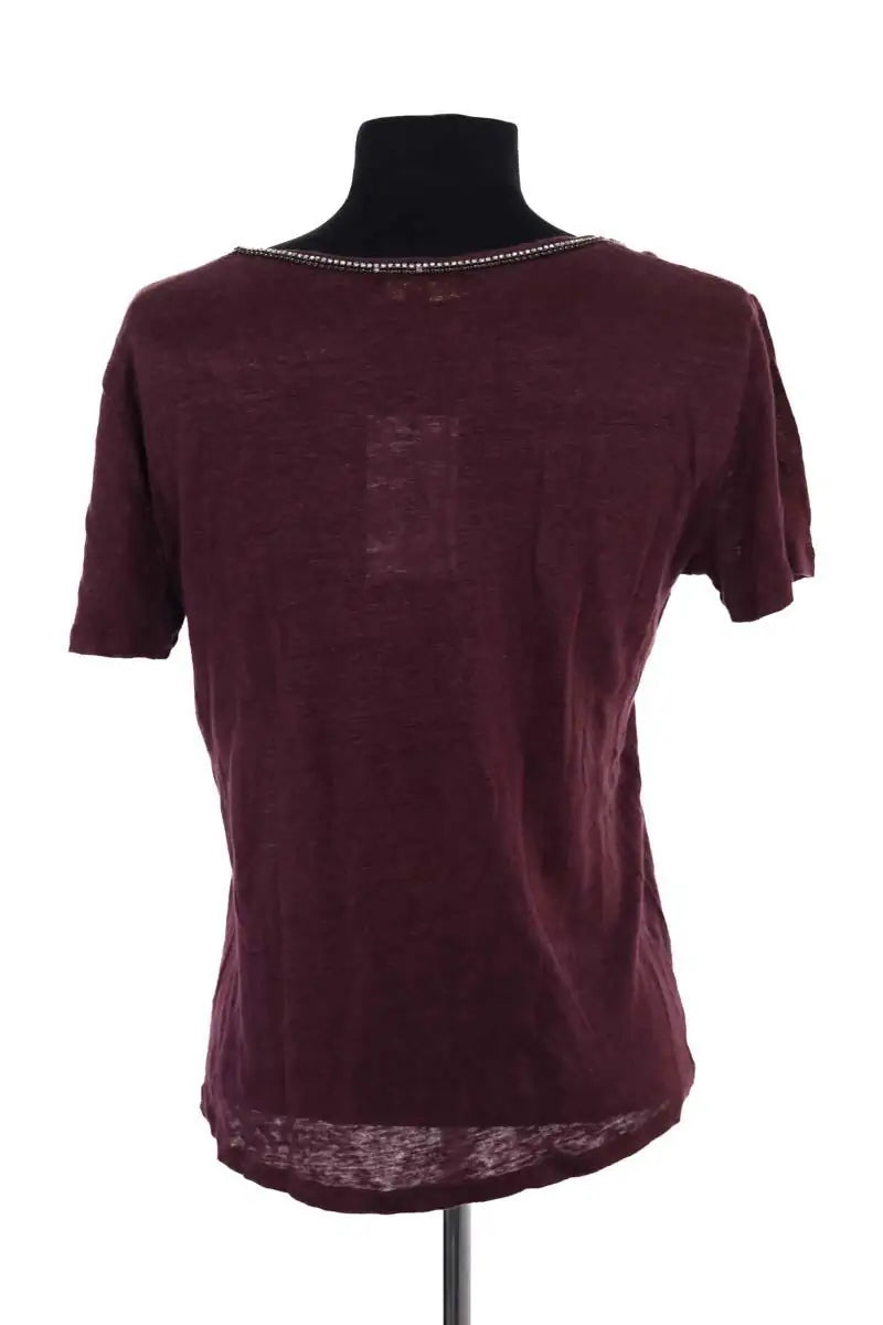 T-shirt Maje Violet en Coton