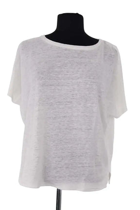 T-shirt Majestic Filatures Blanc en Lin, taille S - Seconde Main
