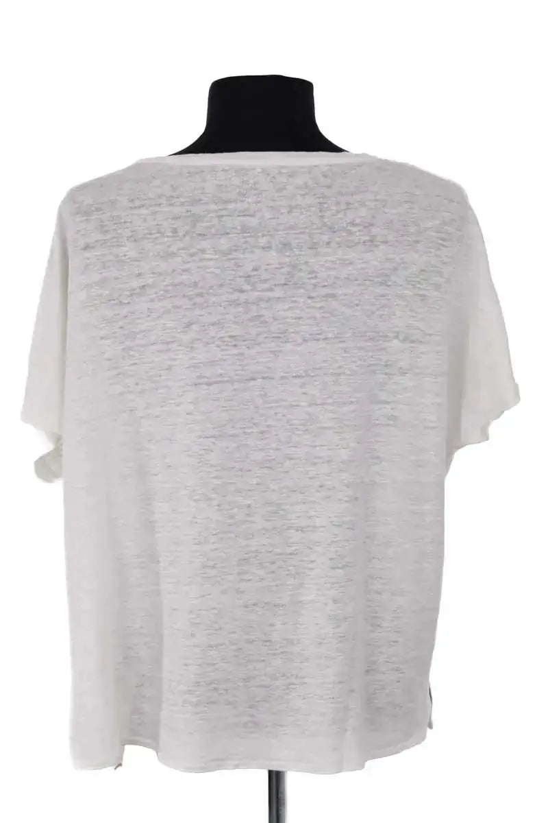 T-shirt Majestic Filatures Blanc en Lin