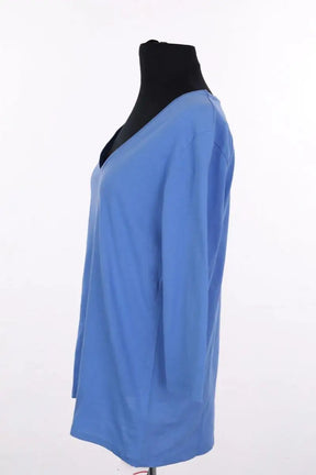 T-shirt Majestic Filatures Bleu en Coton