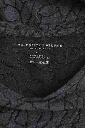 T-shirt Majestic Filatures Gris en Coton
