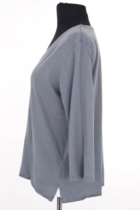 T-shirt Majestic Filatures Gris en Coton