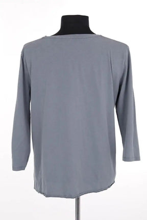 T-shirt Majestic Filatures Gris en Coton