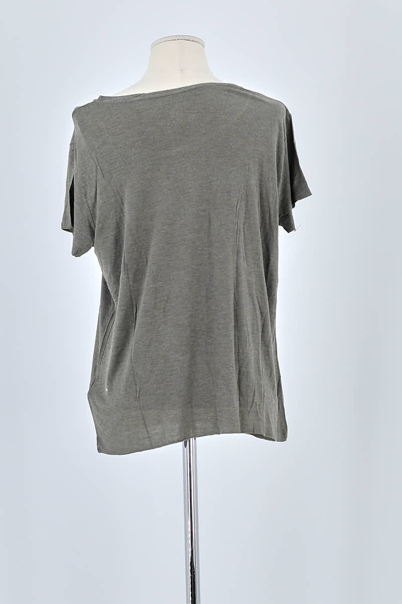 T-shirt Majestic Filatures Gris en Viscose
