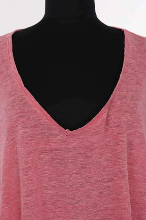 T-shirt Majestic Filatures Rose en Lin