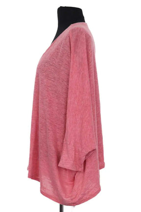 T-shirt Majestic Filatures Rose en Lin