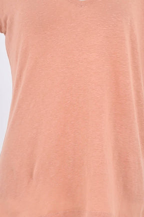 T-shirt Majestic Filatures Rose en Lin