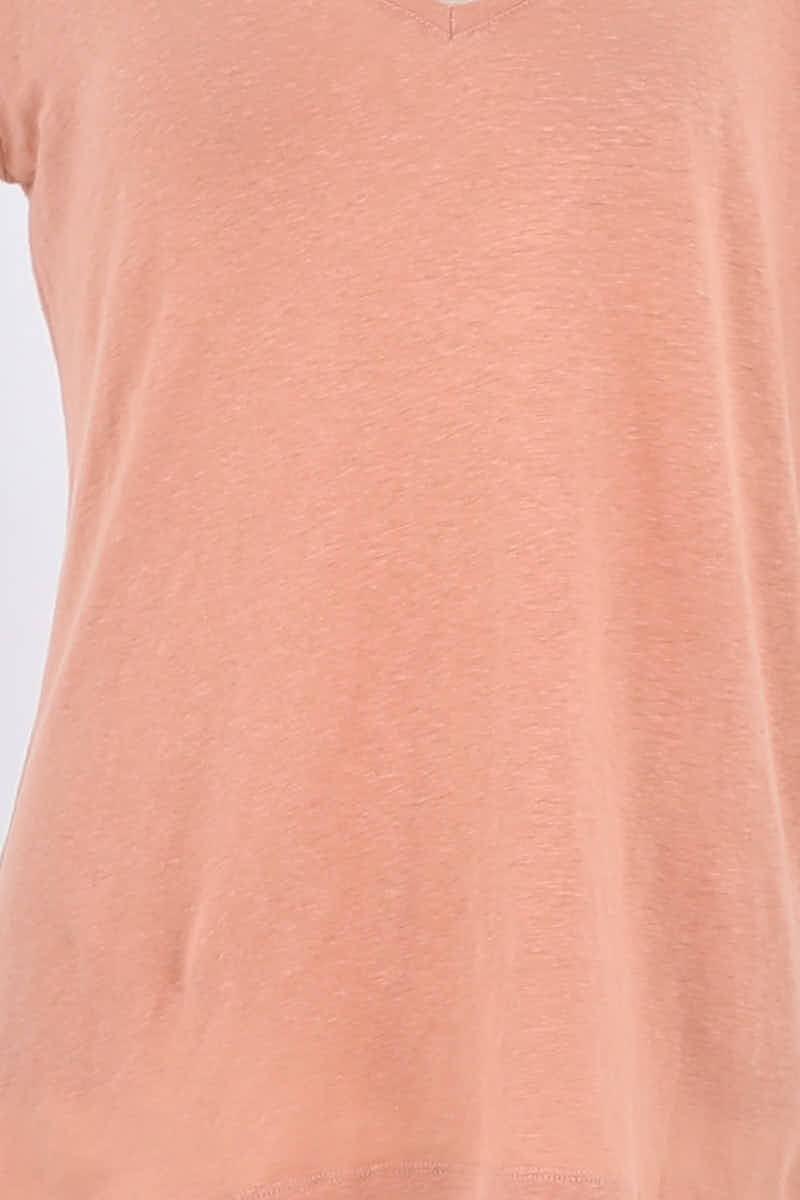 T-shirt Majestic Filatures Rose en Lin
