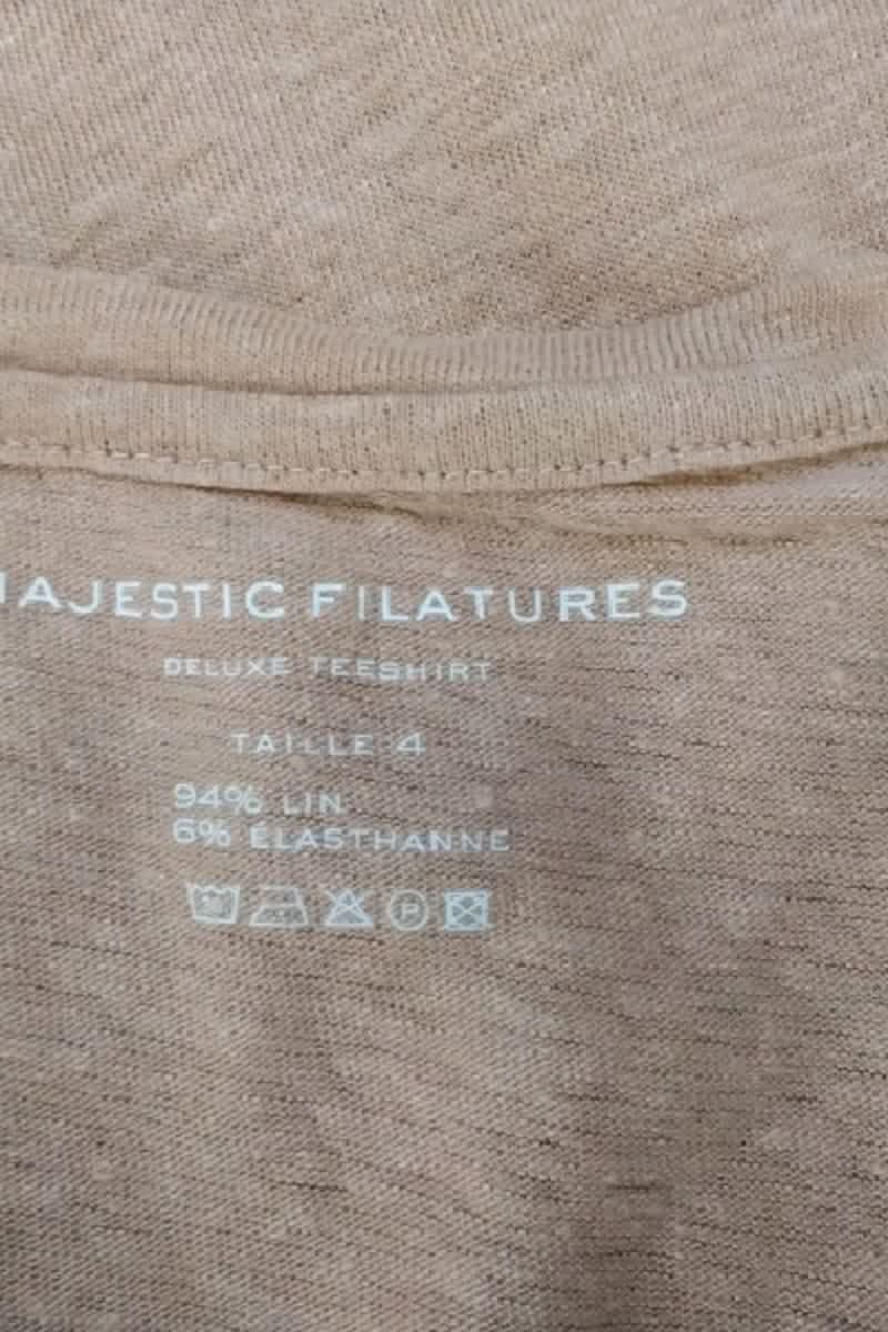 T-shirt Majestic Filatures Rose en Lin