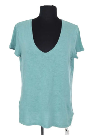 T-shirt Majestic Filatures Vert en Lin, taille L - Seconde Main