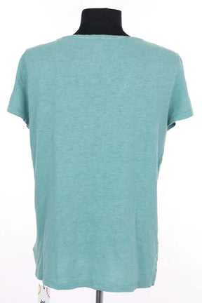 T-shirt Majestic Filatures Vert en Lin