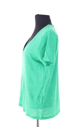 T-shirt Majestic Filatures Vert en Lin