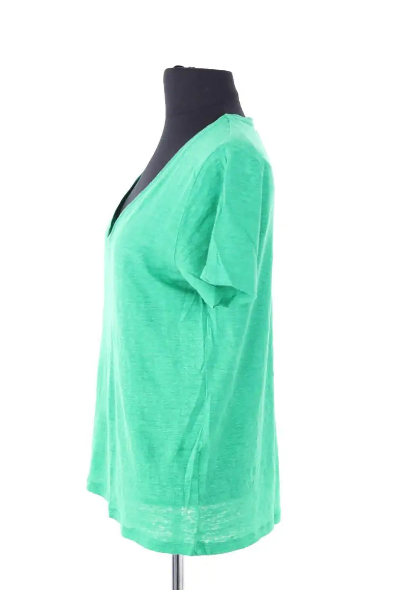 T-shirt Majestic Filatures Vert en Lin