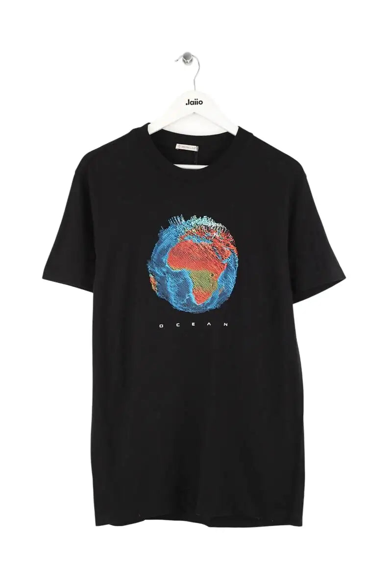 T-shirt Moncler Noir en Coton, taille L - Seconde Main