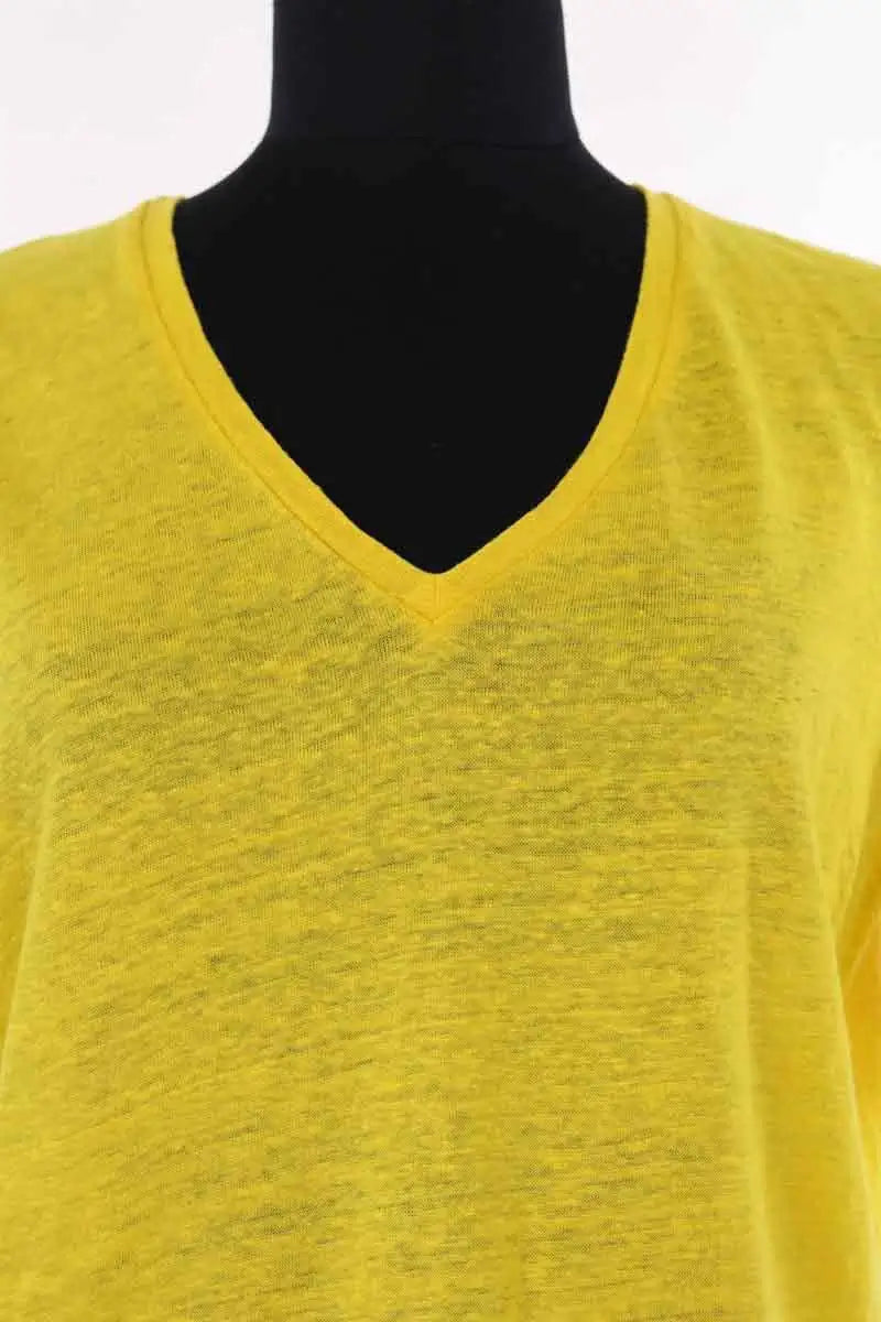 T-shirt Notshy Jaune en Coton