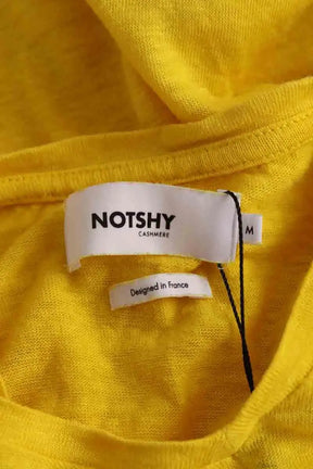 T-shirt Notshy Jaune en Coton