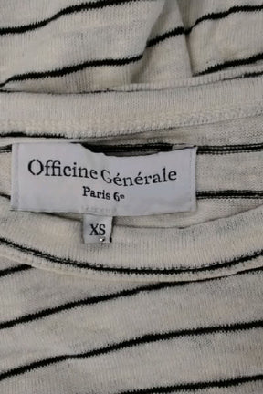 T-shirt Officine Générale Beige en Lin