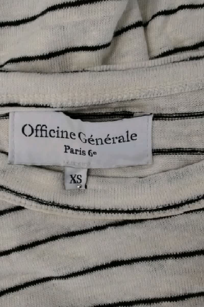 T-shirt Officine Générale Beige en Lin