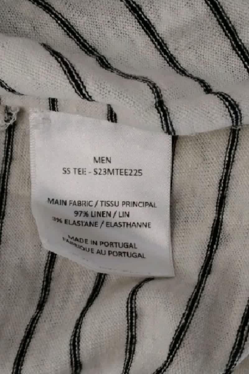 T-shirt Officine Générale Beige en Lin