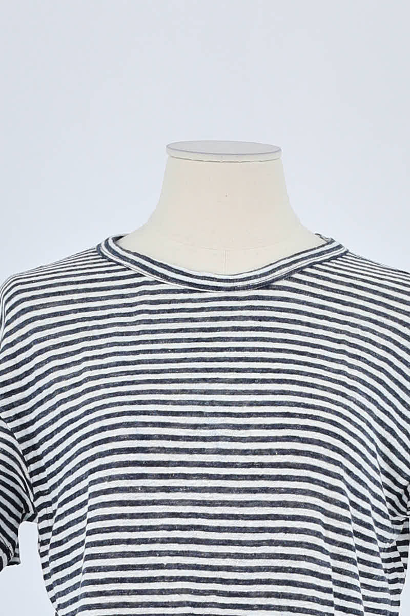 T-shirt Officine Générale Blanc en Lin