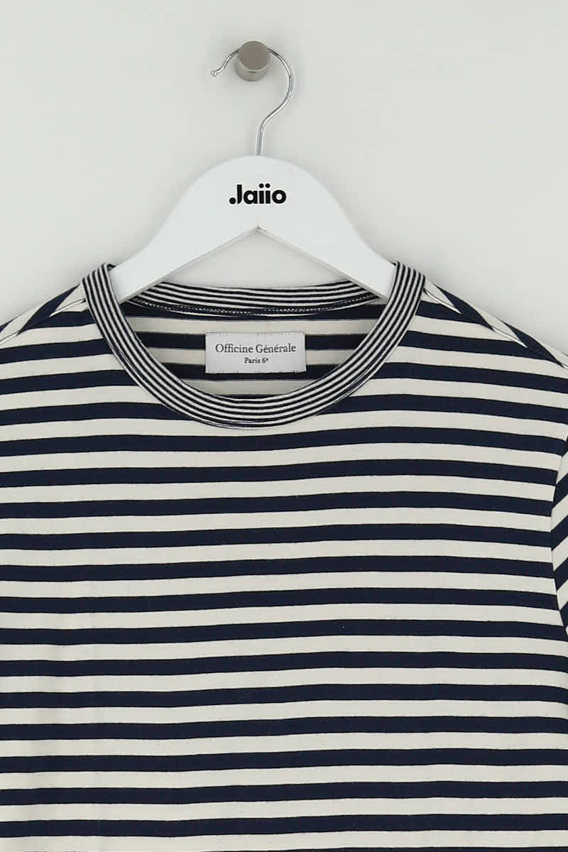 T-shirt Officine Générale Bleu en Coton