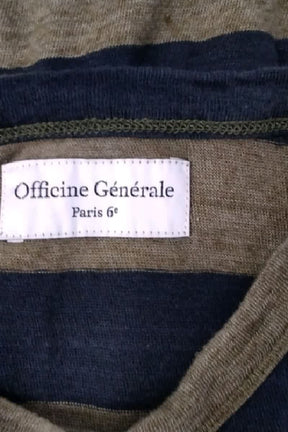 T-shirt Officine Générale Marron en Lin
