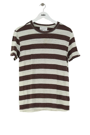 T-shirt Officine Générale Marron en Lin, taille XS - Seconde Main