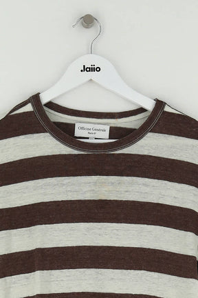 T-shirt Officine Générale Marron en Lin